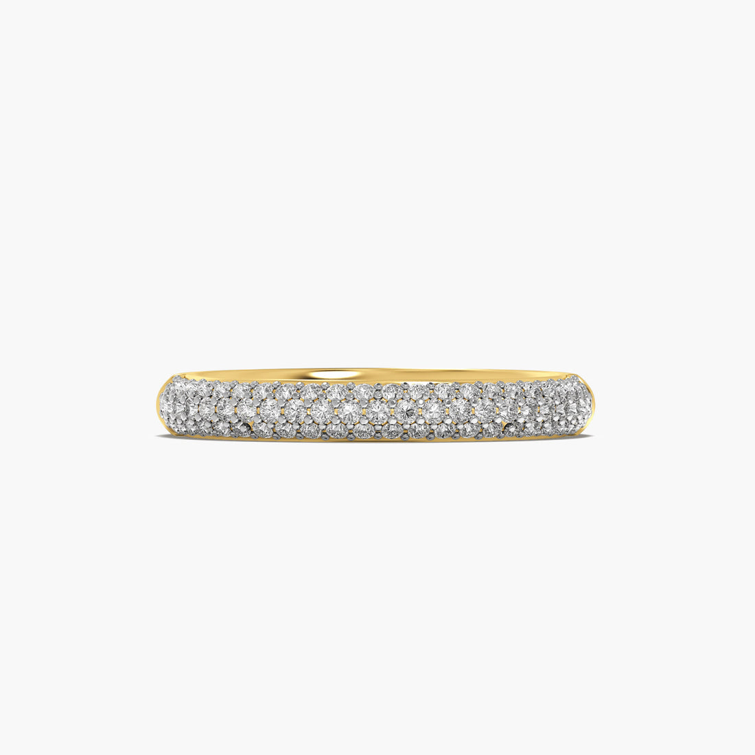 Eternity Pavé Band - Top View in Yellow Gold - Diamond Ring by Moena