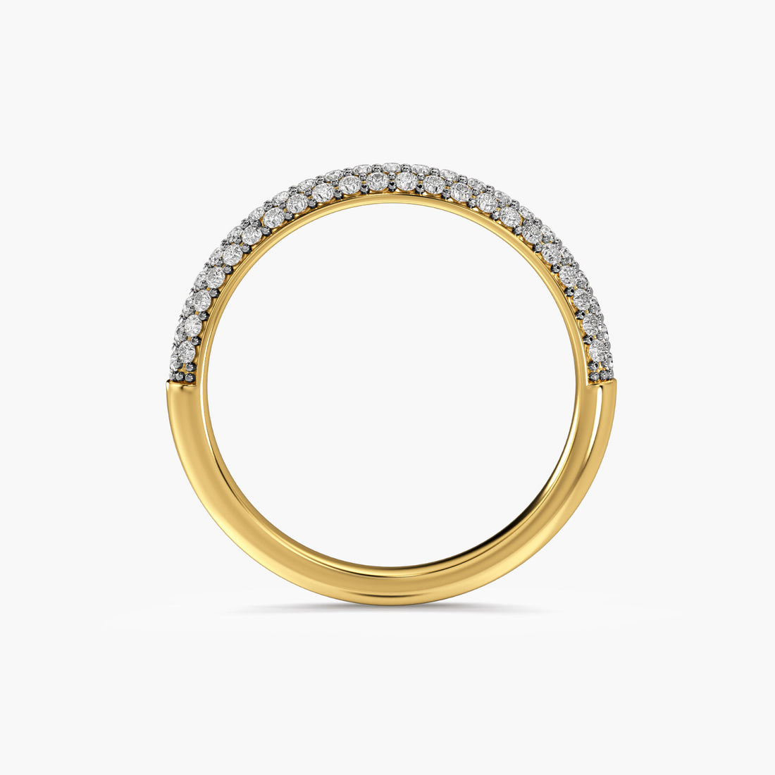 Eternity Pavé Band - Front View in Yellow Gold - Diamond Ring by Moena