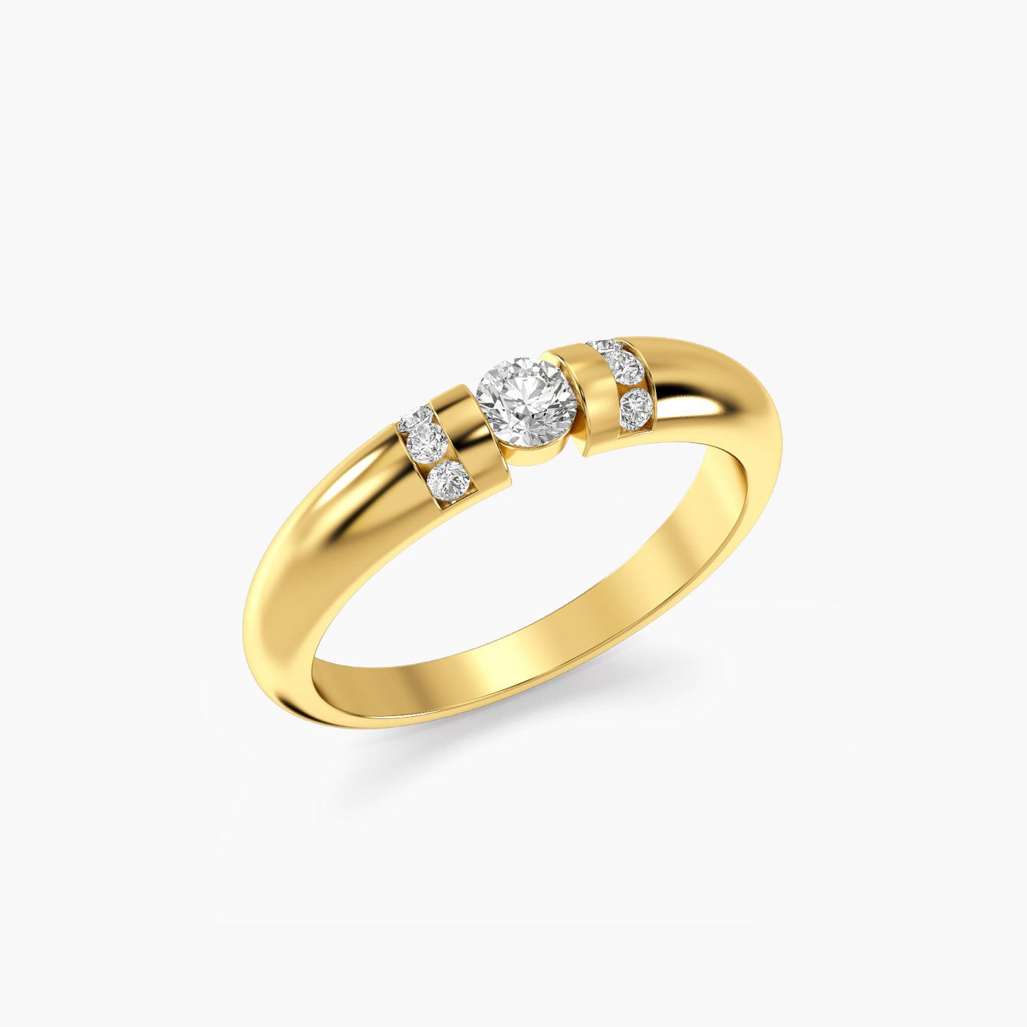 Classic Diamond Bridge Ring