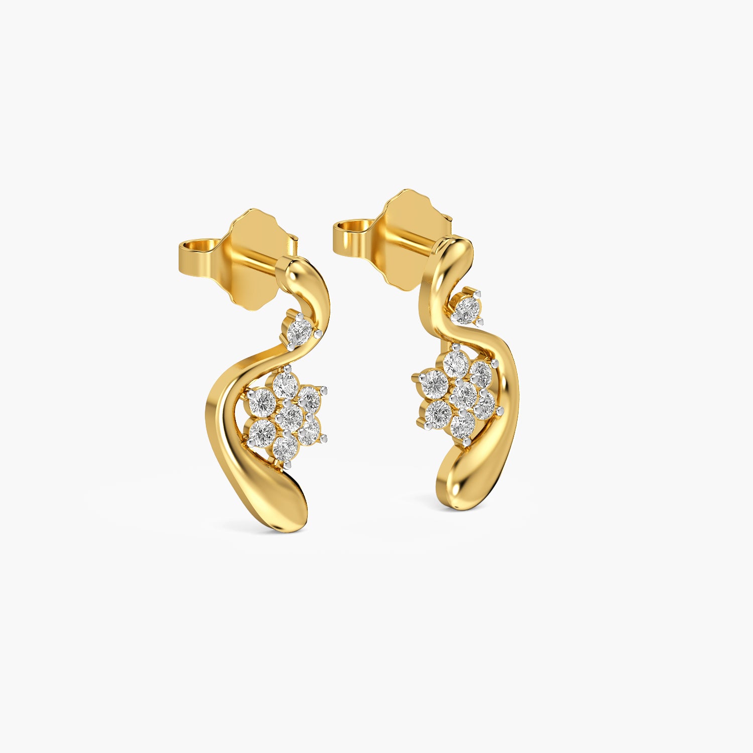 Celara Petal Curve Earrings