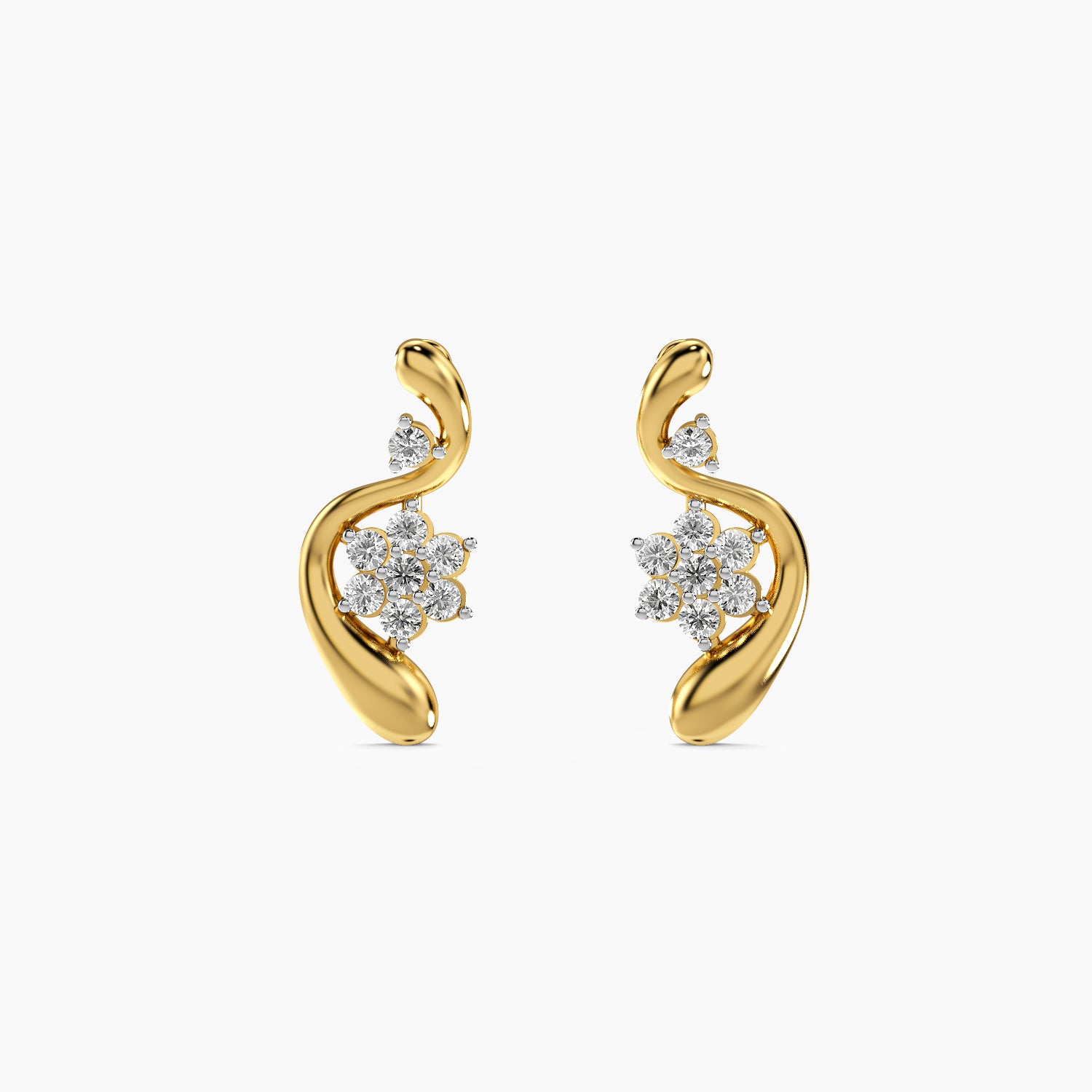 Celara Petal Curve Earrings