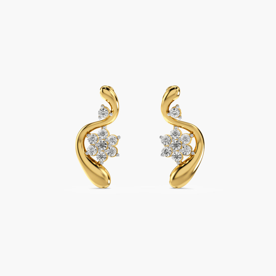 Celara Petal Curve Earrings
