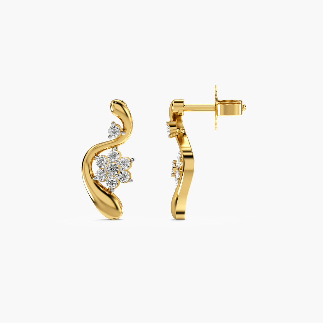 Celara Petal Curve Earrings
