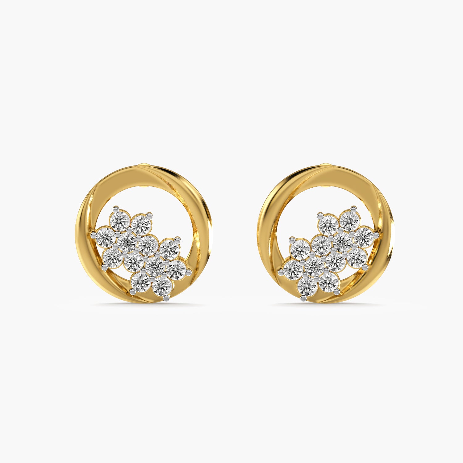 Elara Flower Halo Studs