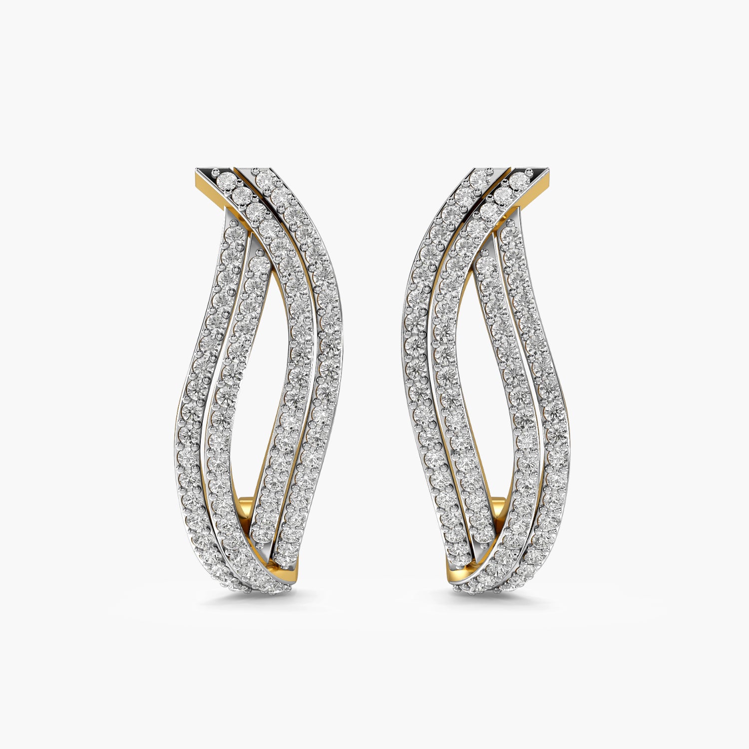 Double Pavé Hoop Earrings