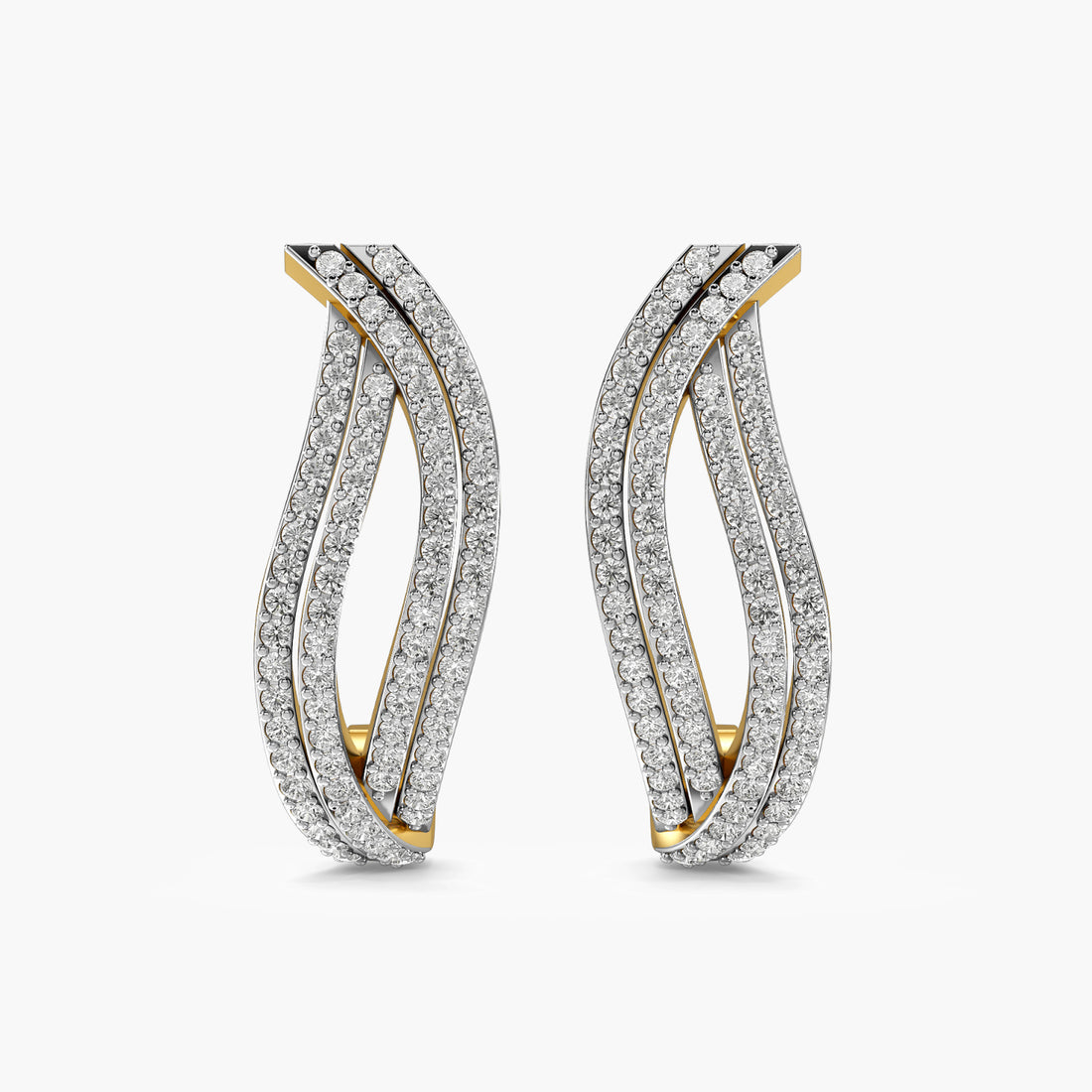Double Pavé Hoop Earrings