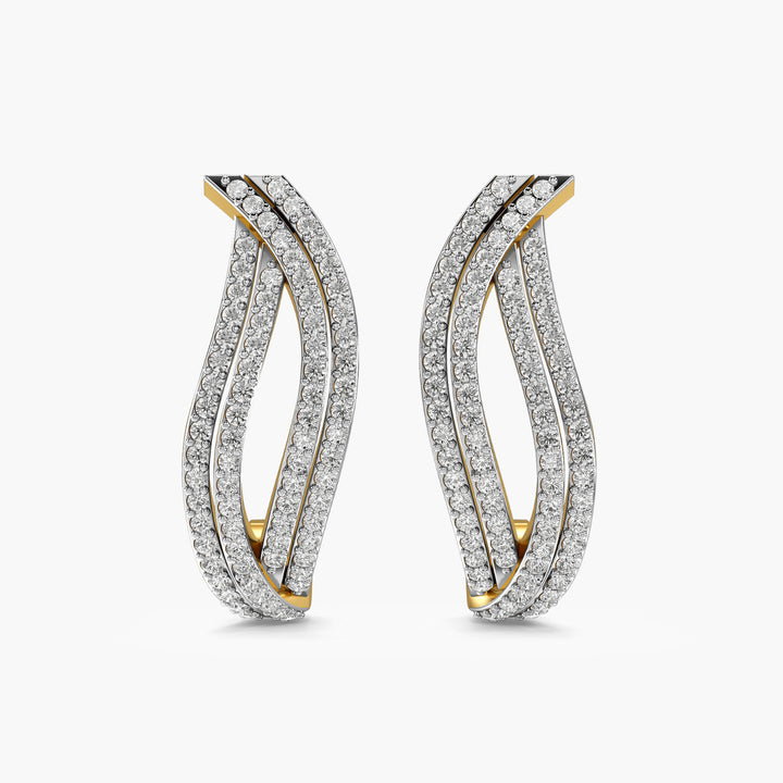 Double Pavé Hoop Earrings