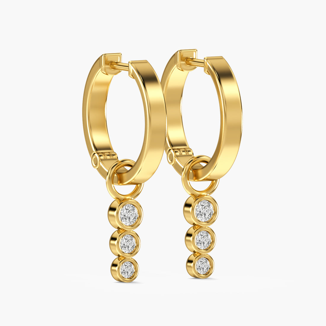 Triple Drop Hoop Earrings