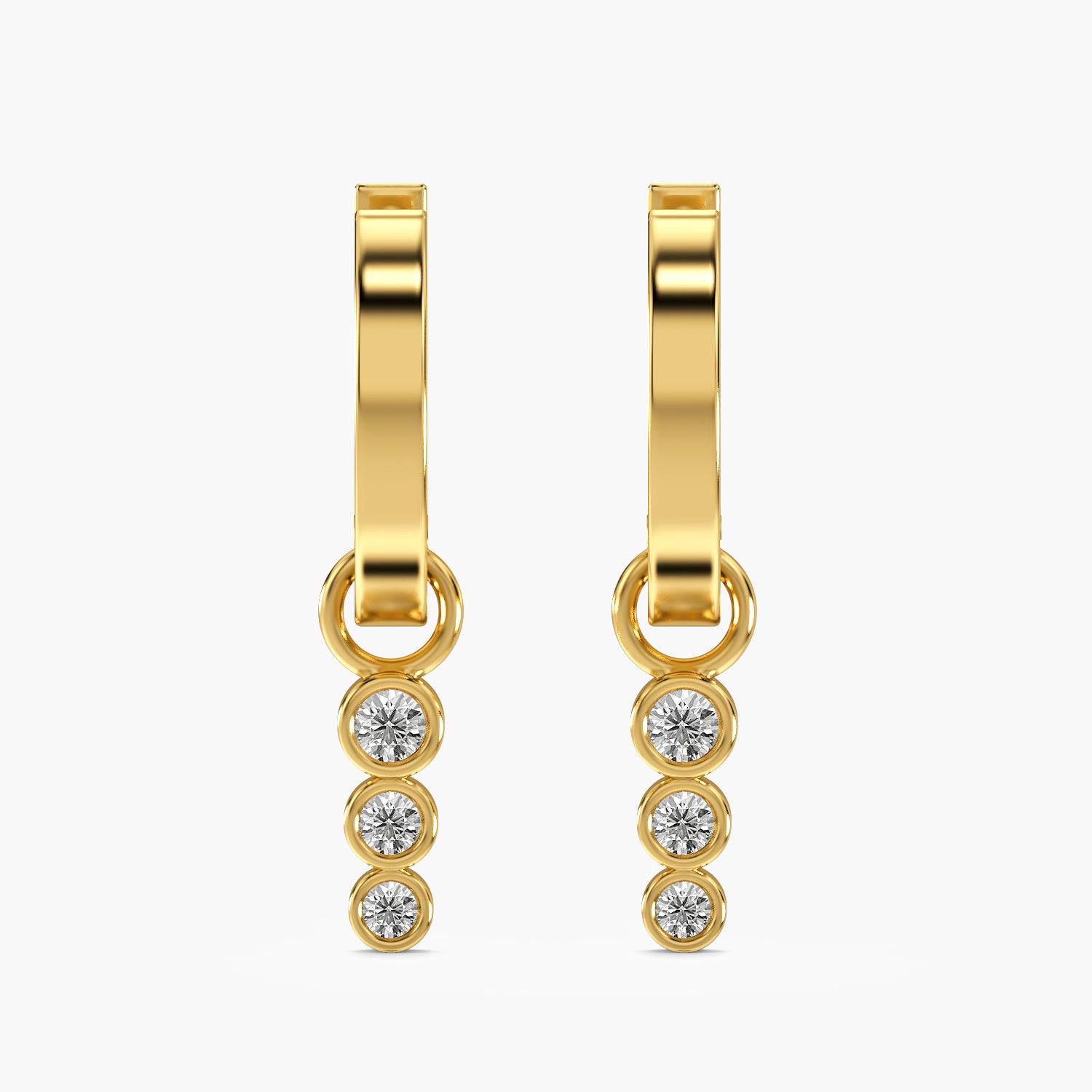 Triple Drop Hoop Earrings