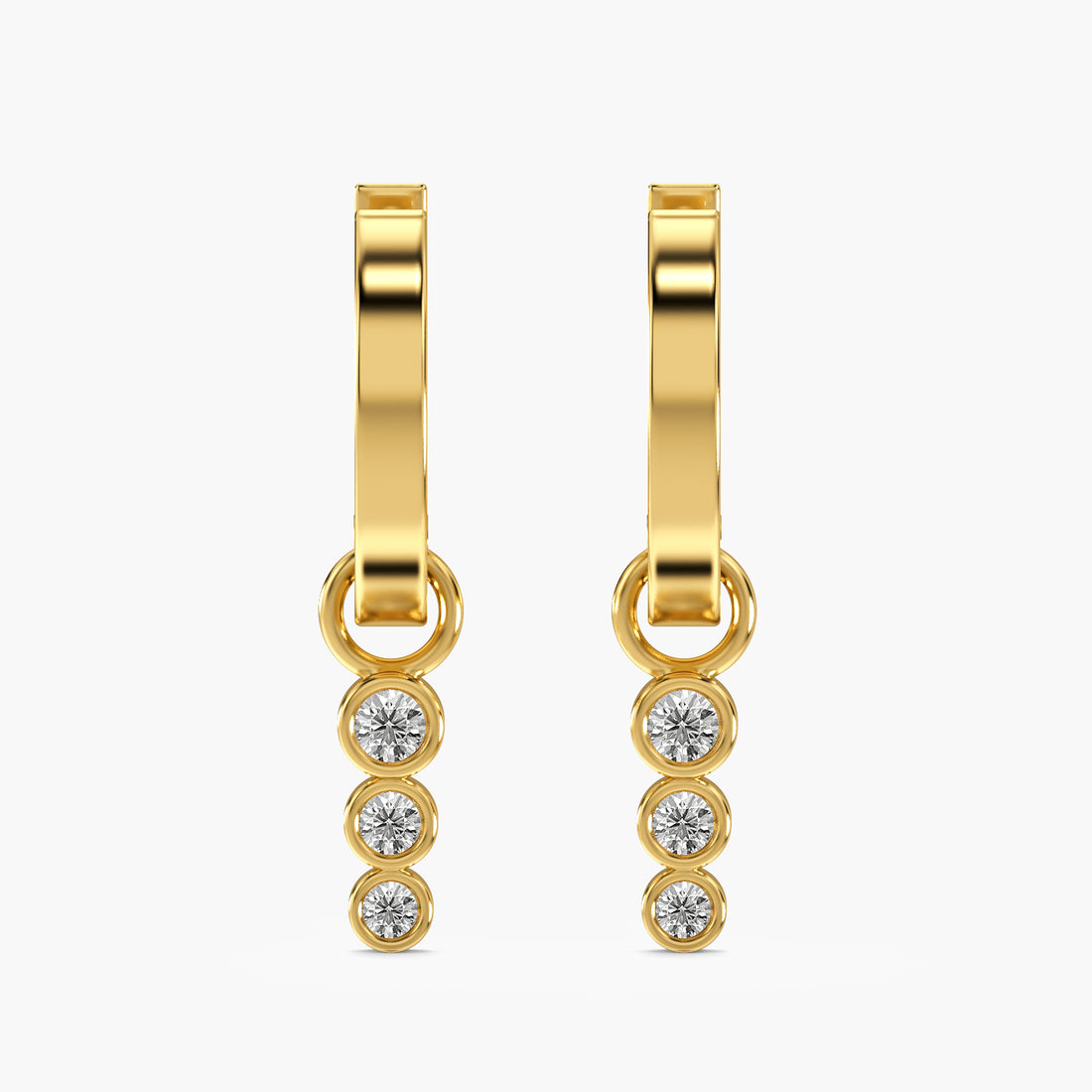 Triple Drop Hoop Earrings