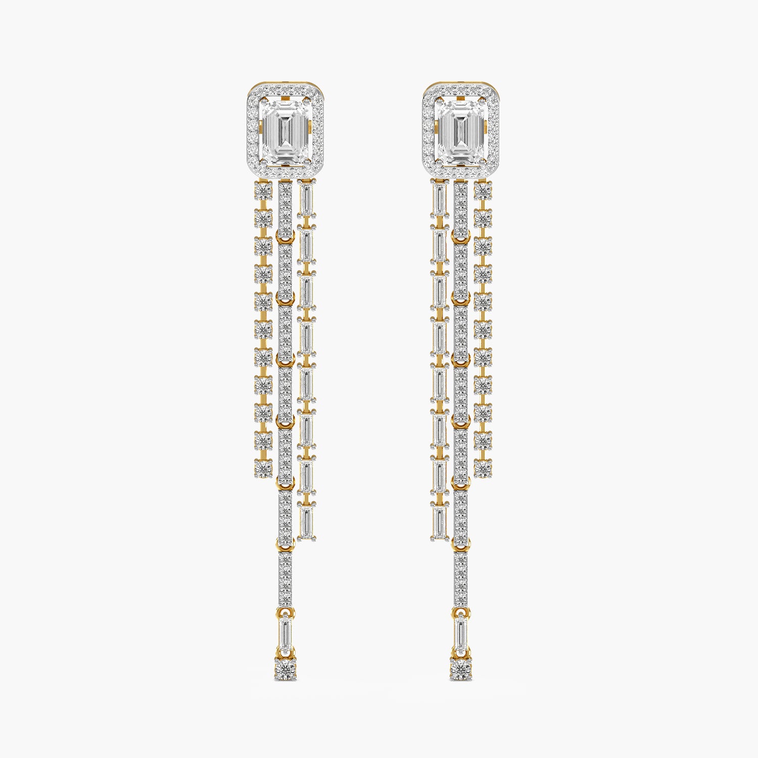Emerald Cascade Long Earrings