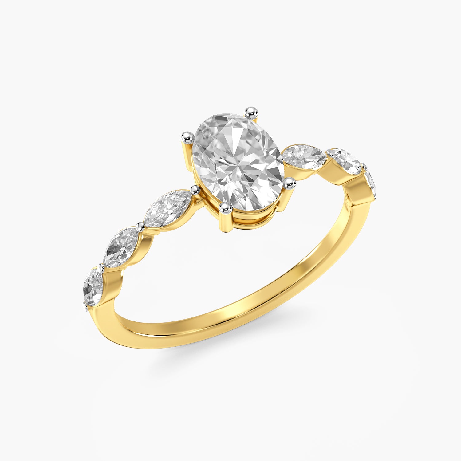 Marquise Accent Oval Ring