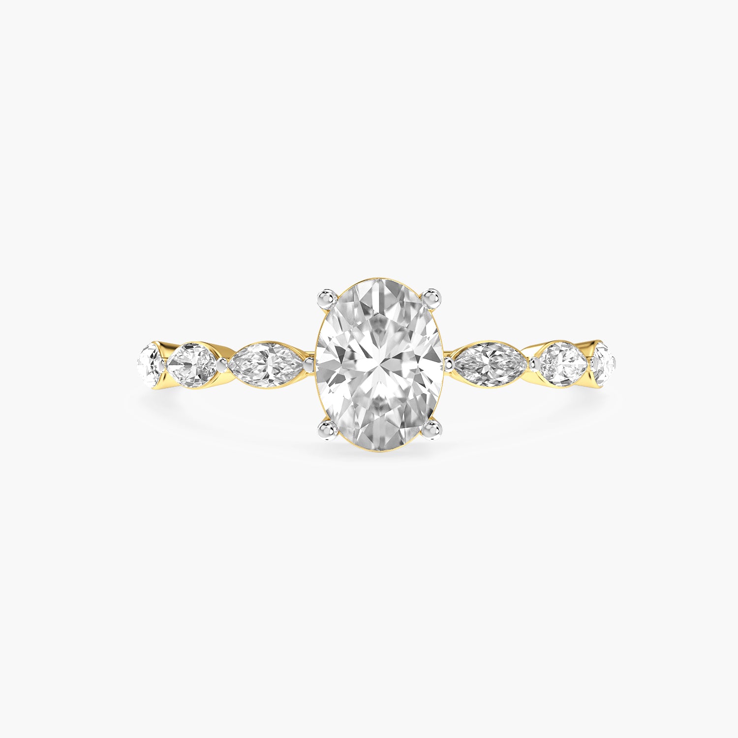 Marquise Accent Oval Ring