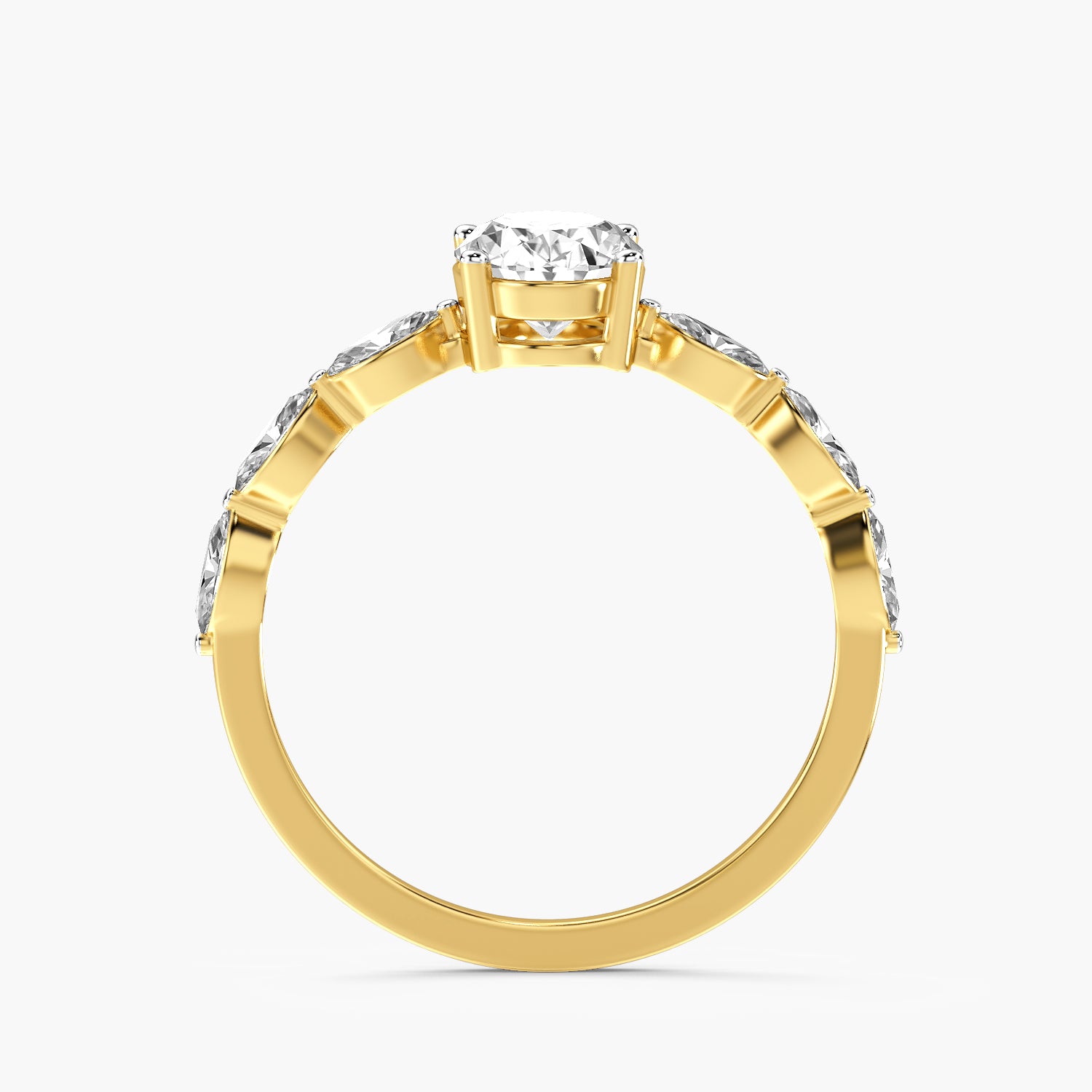 Marquise Accent Oval Ring