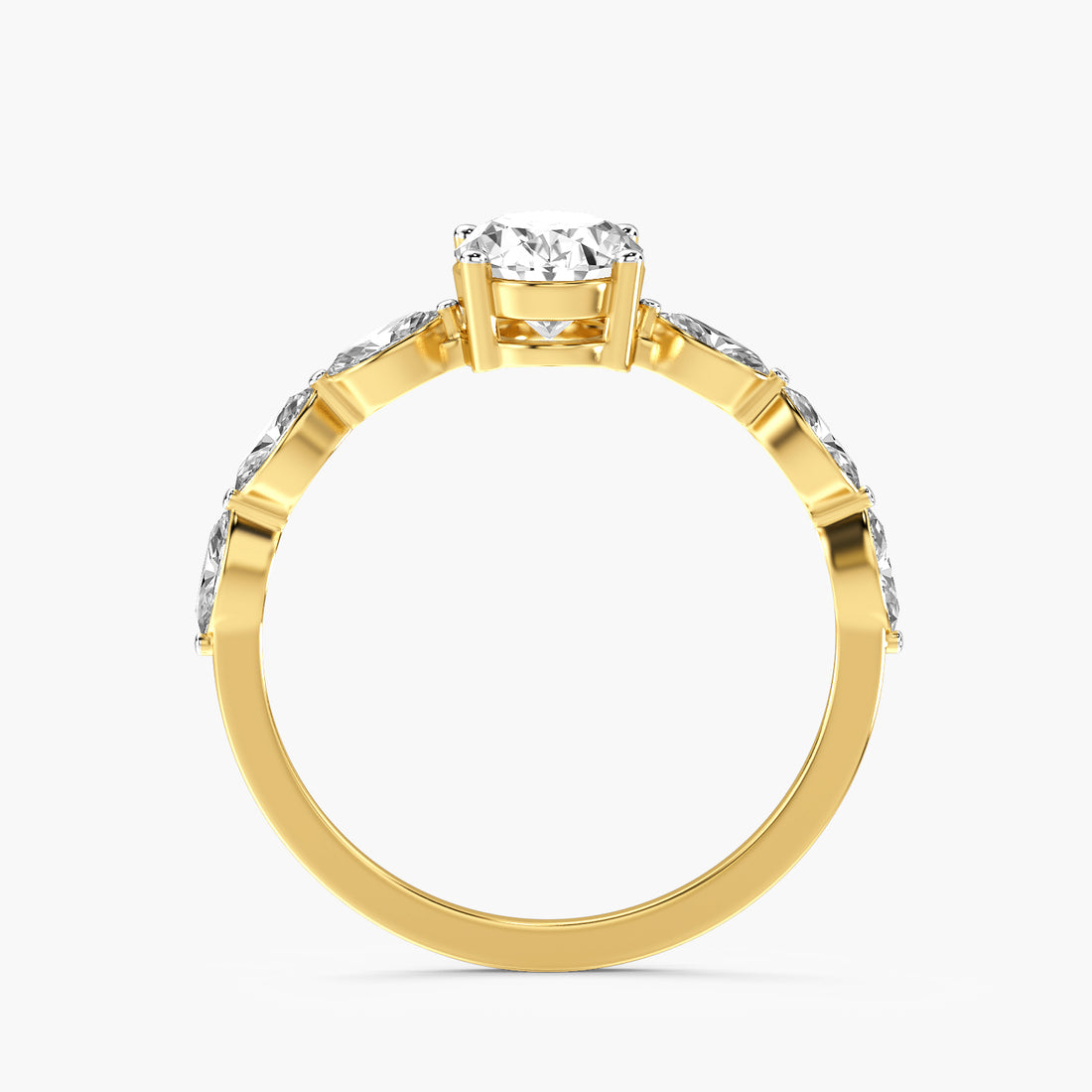 Marquise Accent Oval Ring