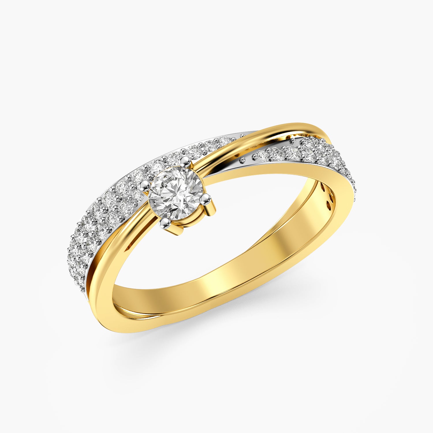 Elara Twin Band Spark Ring