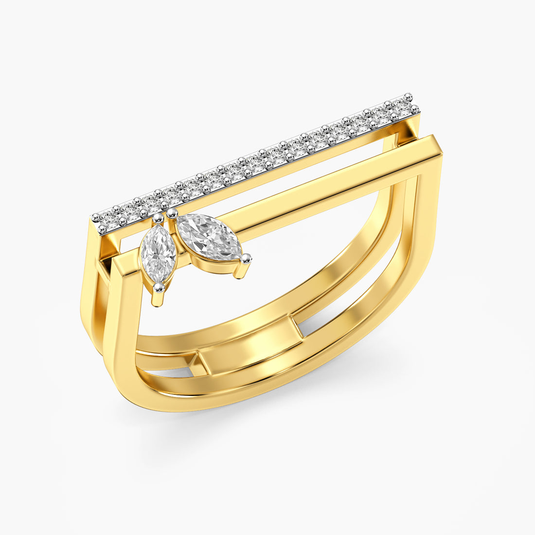 Marquise Accent Band Ring