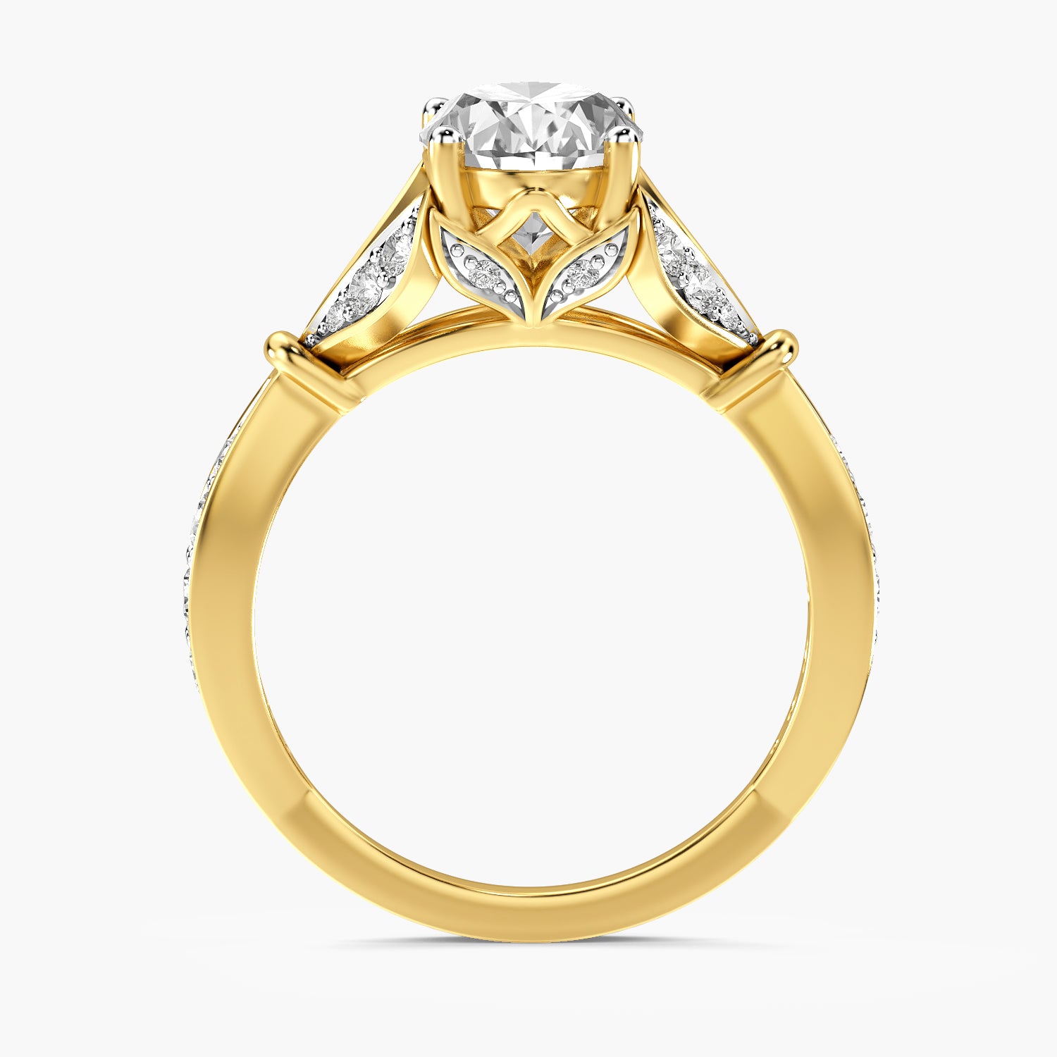Pavé Oval Engagement Ring