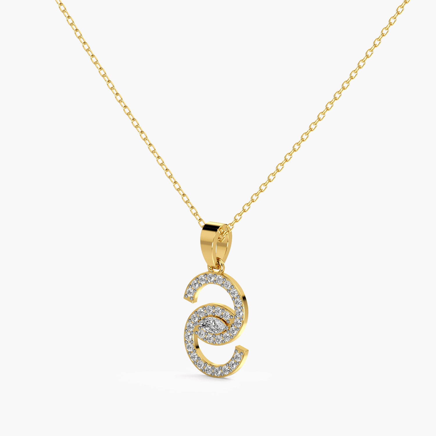 Crescent Cascade Necklace(With Chain)