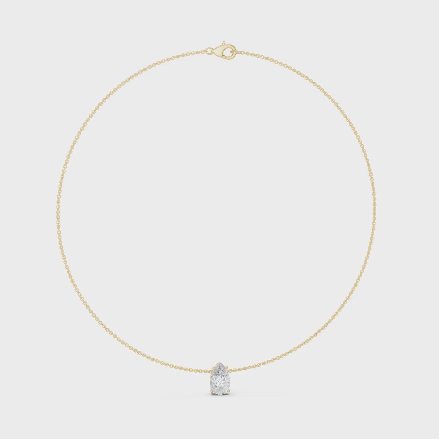 Pear Solitaire Pendant
