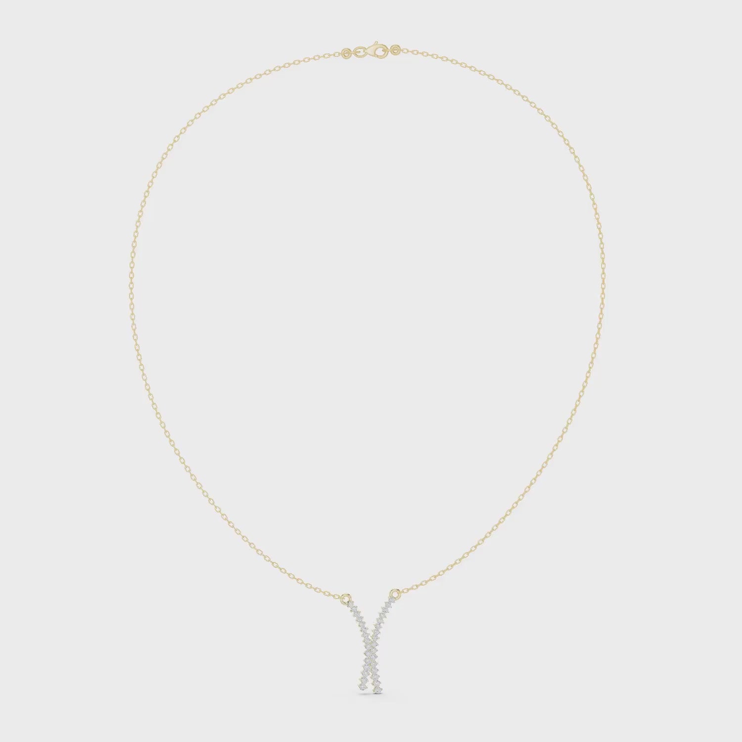 Crossed Strands Y-Pendant Necklace