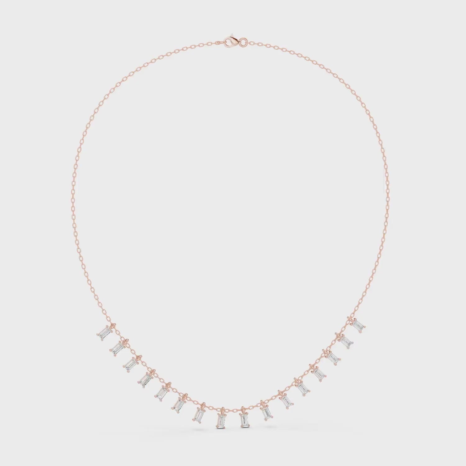 Baguette Fringe Necklace