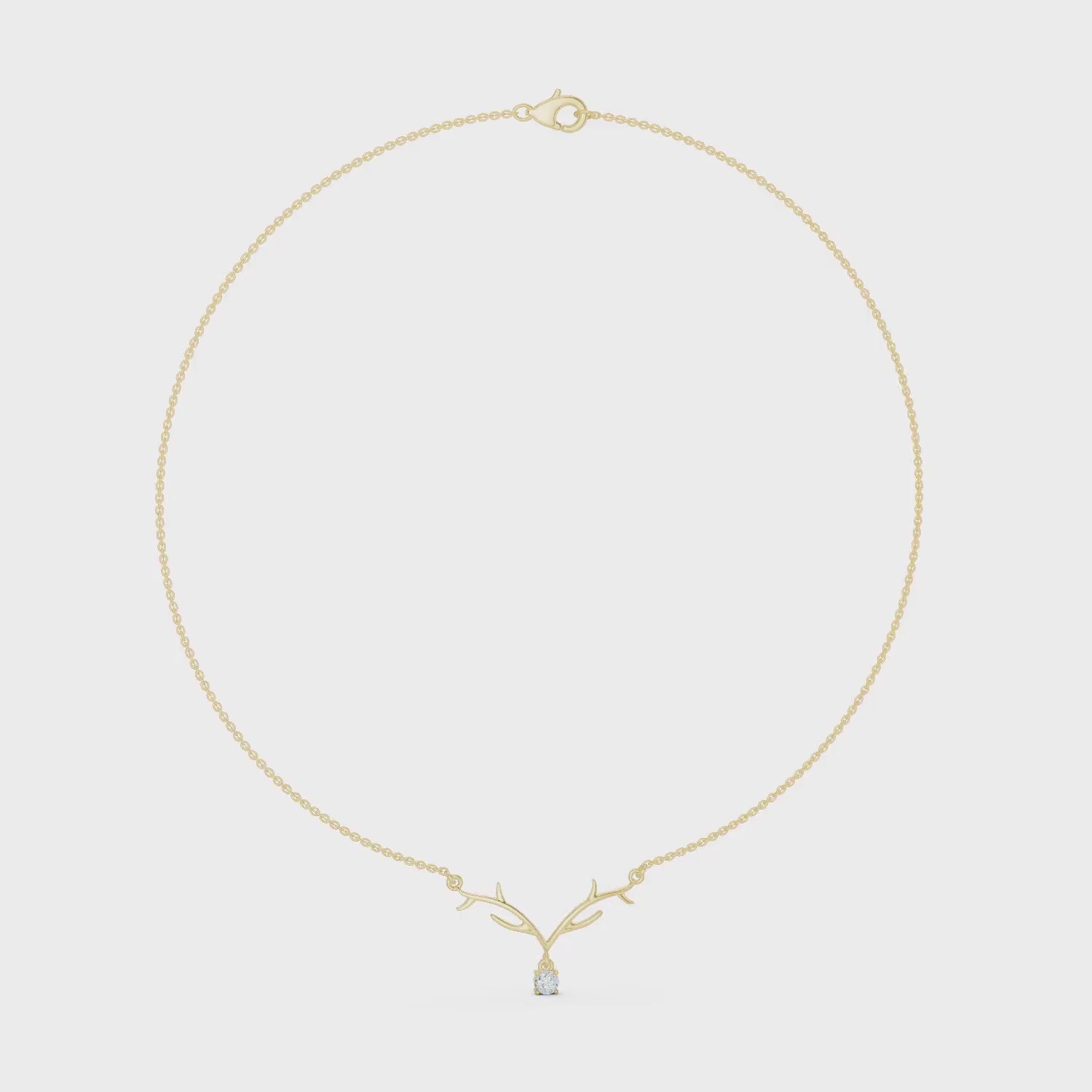 Antler Branch Pendant Necklace