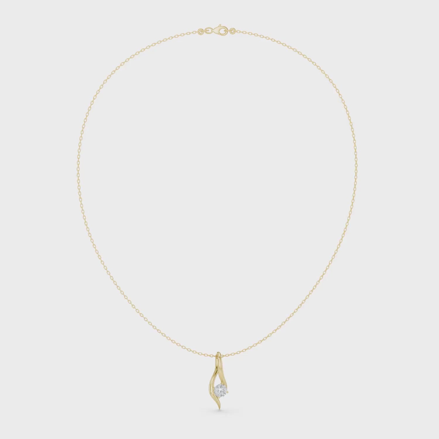 Whirl Solitaire Pendant