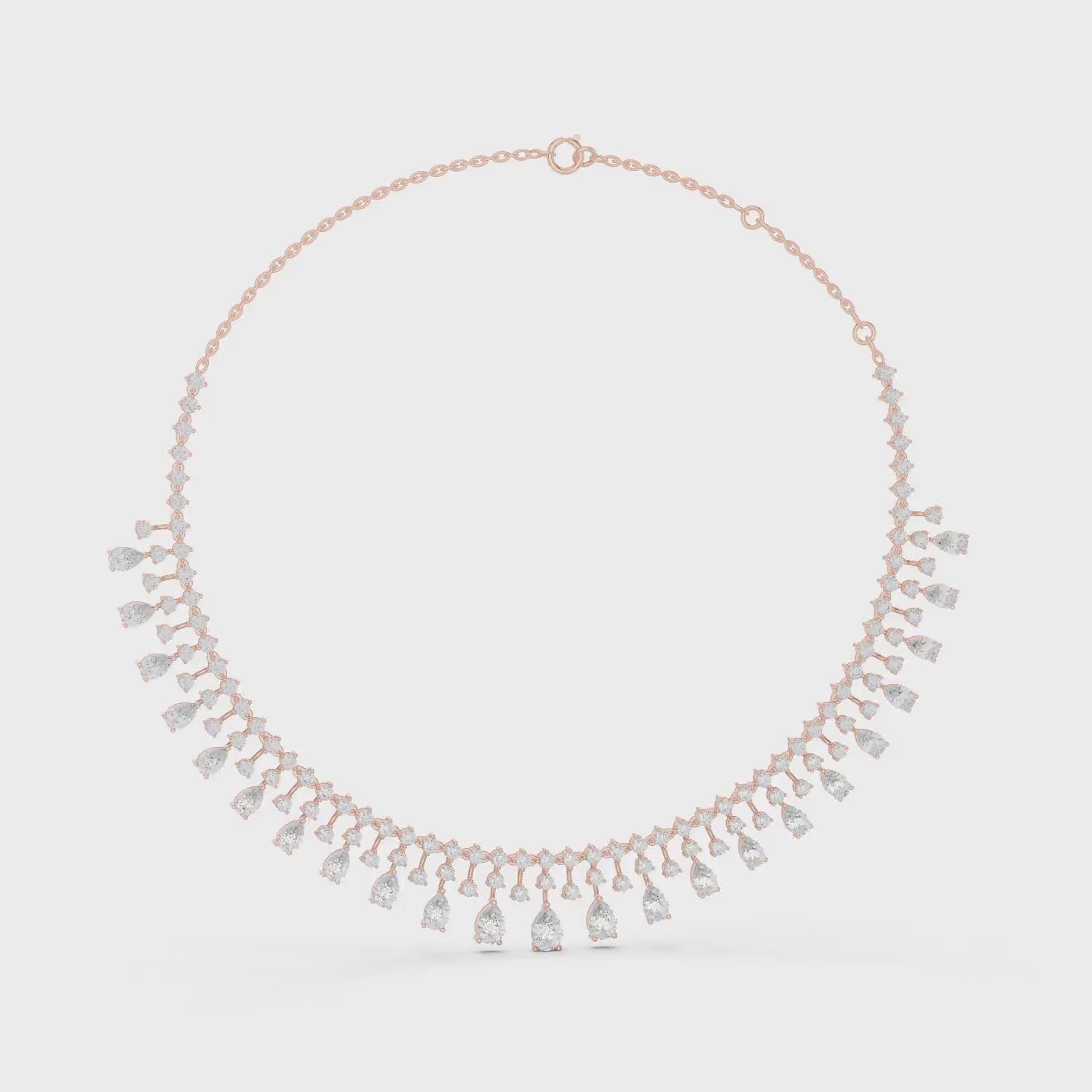 Pear Fringe Bridal Necklace