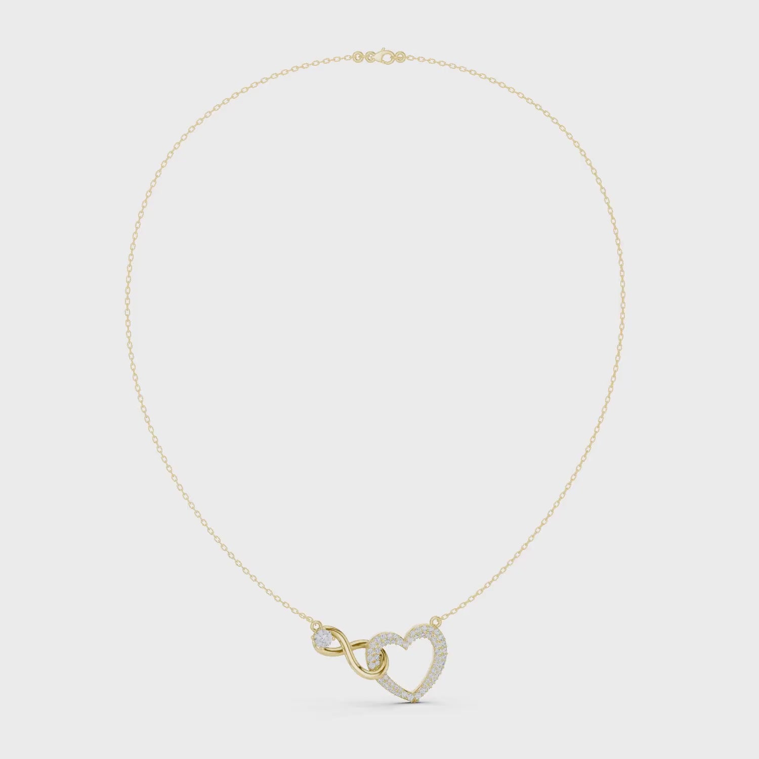Infinity Heart Pendant Necklace