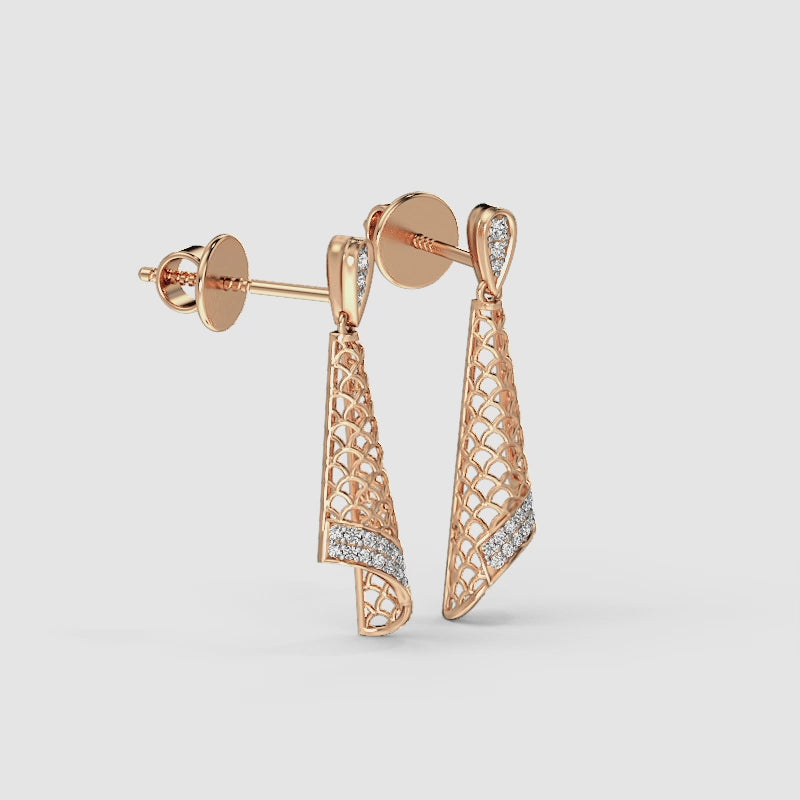 Regal Mesh Drop Earrings