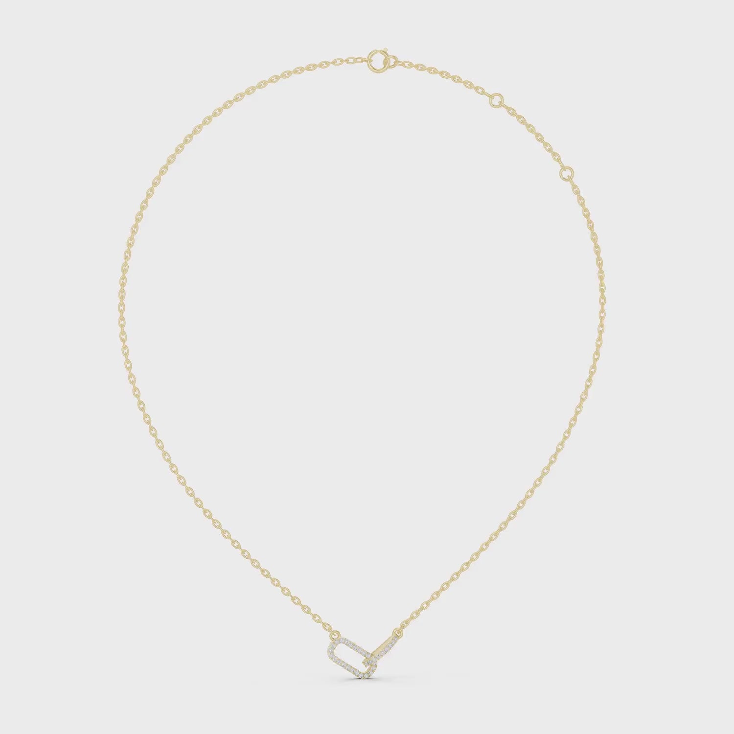 Interlocked Heart Pendant Necklace