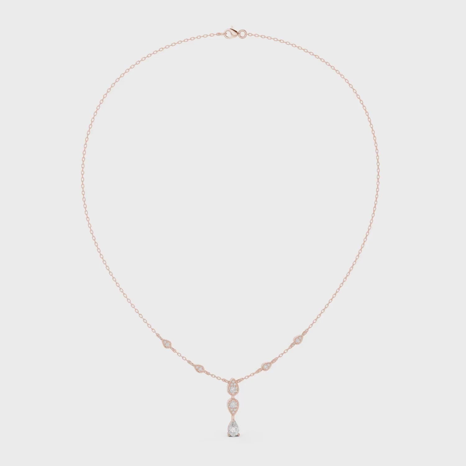 Twin Teardrop Y-Necklace
