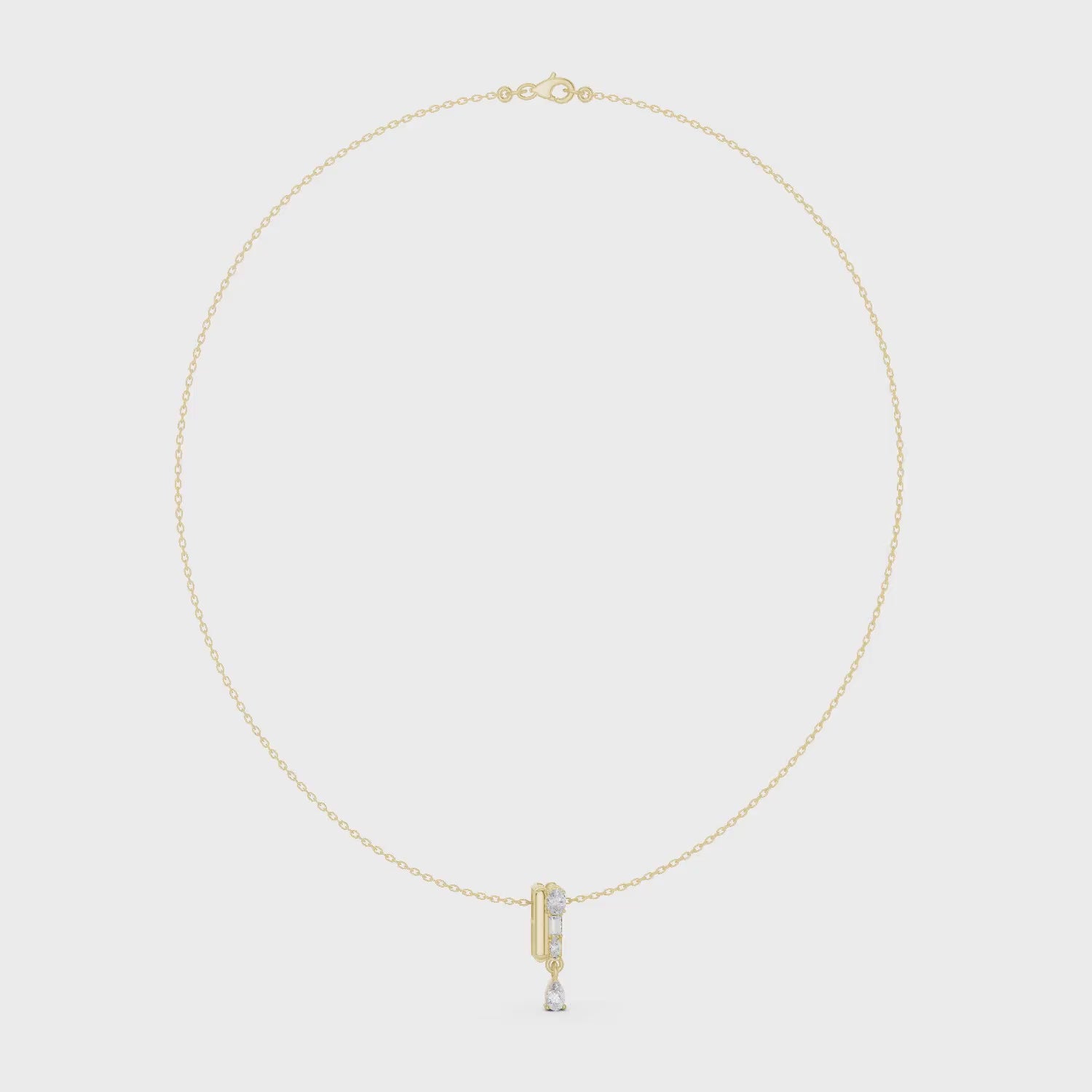 Quartet Drop Pendant Necklace
